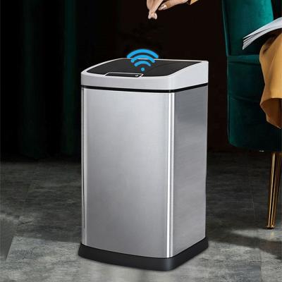 China Leasylife 9Lstainless waste induction waste bin electric touchless automatic sensor litter bin smart trash can for sale