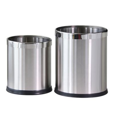 China Leasylife Sustainable Single Layer Stainless Steel Waterproof And Rustproof Round Bin With Pressing Ring for sale