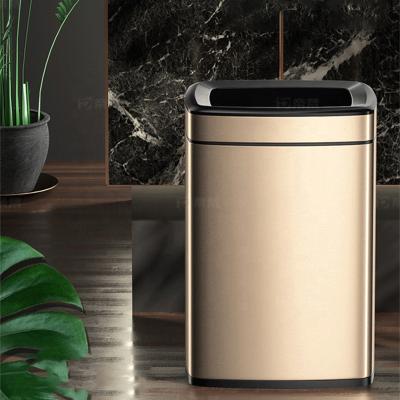 China Sustainable Leasylife 8L Household Living Room Kitchen Square Uncovered Stainless Steel Trash Can for sale