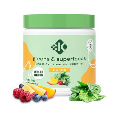 China Providing Energy 2023 New Arrival Super Greens Powder Multivitamin Support Immune & Digestion Supplement Vitamin Athletic Bloom Greens Powder for sale