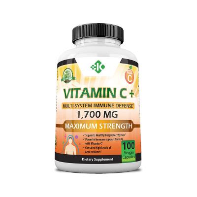 China Skin Whitening & Healthy Immune Powerful Vitamin C Antioxidant Food Supplement Vegetarian Immune Supports Organic 1000 mg Vitamin C Capsules for sale