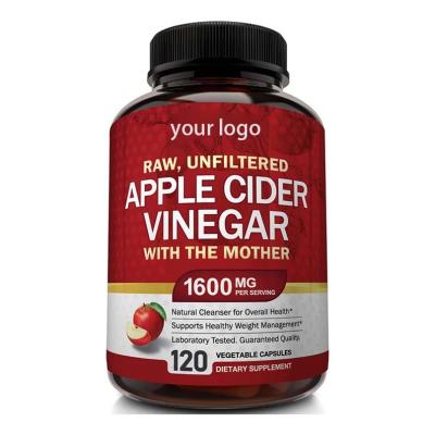 China Antioxidant Powerful Apple Cider Vinegar Slim Capsules with Mother Weight Loss Customized Fat Burner Slimming Capsules for sale