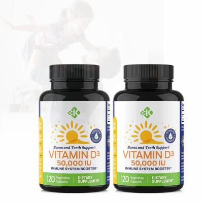 China Immune & Anti-Fatigue OEM High Quality  Vegan Immune Support And Bone & Teeth Supplement Organic 5000iu Vitamin D3 Capsules for sale