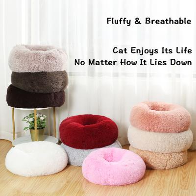 China Breathable BOKUN 30 Colors 80cm Diameter Felt Cat Bed Foldable Pet Beds High for sale