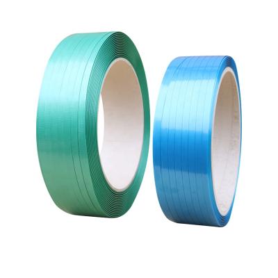 China Manual Packing Factory Price Polyester 12mm 16mm 19mm And Customized Size PET Green Plastic Packing And Binding Strap Band for sale