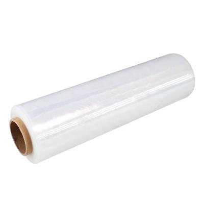 China Customized Clear Wrapping Plastic Wrapping Plastic Stretch Film Baby Hanpak Roll Mini Pe Stretch Wrap Clear Plastic Sticky Pe Film Moisture Proof for sale