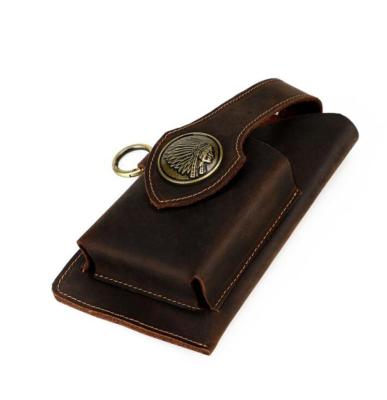 China Top Layer Cowhide OEM Customized High Quality PU Leather Cell Phone Bags Outdoor Men Protective Insert Belt Waist Bags For Cell Phone for sale