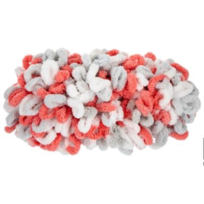 China Good Price Charmkey Fancy Yarn Big Loop Polyester Fancy Loop Yarn For DIY Knitting for sale