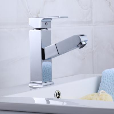 China Pull Out Jet Chrome Pul Kitchen Faucets Sanitary Brass Ware Mixer Single Hole Clearance Kitchen Faucet for sale