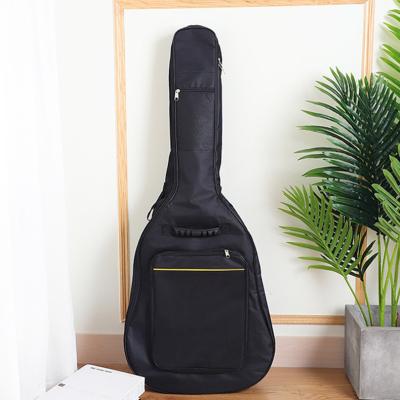 China 41 Inch New Design Acoustic Guitar Bag Unisex Black Guitar Case Multi-pocket Storage Bag Thick Easy Care Thick Pad Waterproof Bag for sale