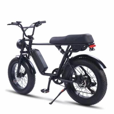 China 20 4 Inch Trendy Retro Fashion Style Fat Tire E-bikes 350W 500W 10Ah 15Ah Lithium Battery Electric Bicycle for sale