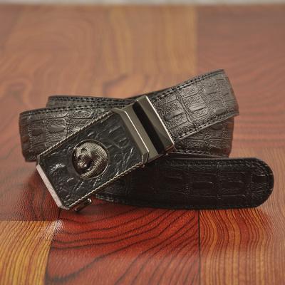 China Casua 2021 Business Men's High Quality Fashion Buckle Belt Designer Black Leather Automatic Belt for sale