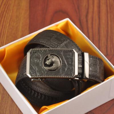 China 2021 Business Casua Supplier Wholesale Chinese Automatic Buckle Adjustable Men's Belt Luxury Leather Belt for sale