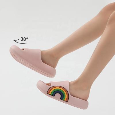 China CUSHIONING UTUNE Light Home EVA Rainbow Candy Color Slides Kids Sandals Anti-skid Slippers Babies Shoes for sale