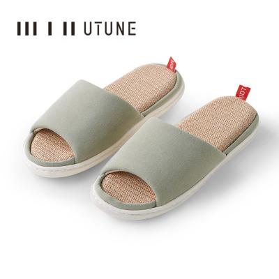 China UTUNE New Women's CUSHIONING Home Men Women Slippers Bedroom Shoes Slippers Comfortable Breathable Non-Slip Summer Canvas Sandals for sale