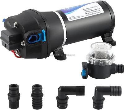 China Water Pump DC 12V And 24V Fresh Water Pump With 2 Connectors Diaphragm Pump Self Priming Jet Pump for sale