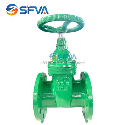 China SFVA BS5163 PN16 General Heavy Type Non Rising Water Resilient Seated Iron Stem 100mm DN100 Gate Valve for sale