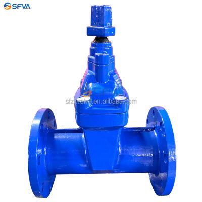 China DIN3352 PN16 GGG50 DN100 Cast Iron GGG50 Square Nut F5 General Resilient Gate Valve for sale