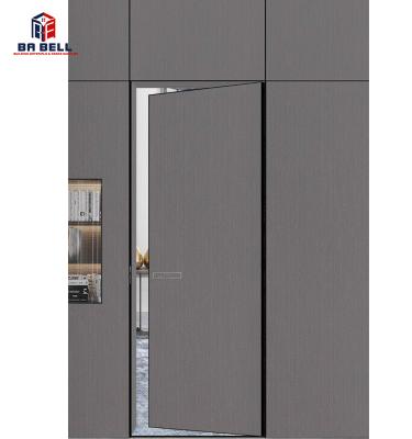 China Eco-friendly Invisible Room Door Customized Wooden Swing Hidden Wall Frameless Wardrobe Doors for sale