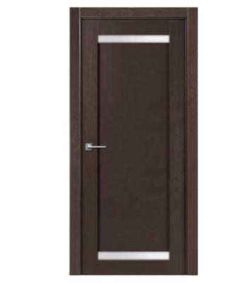 China Contemporary Single Door Plain Teak Wood Door Design With Glass Blocks Kitchen Internal Sliding Door Swing Interior Doors for sale