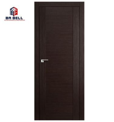 China Modern Simple Black Wooden Wood Waterproof Swing Veneer Office Room Soundproof Interior Doors Soundproof Doors for sale