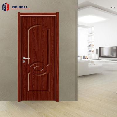 China Deep carving desigh 100% hand making economical and practical apartment door wood base track eco-friendly wooden embossing door simple design for sale