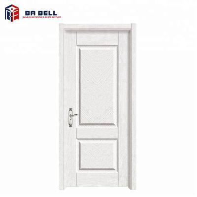 China Deep carving desigh 100% hand making bedroom door design MDF/White color melamine interior MDF eco friendly doors/plain wood doors design for sale