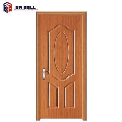 China Deep carving desigh 100% hand making customization single piece MDF sound insulation wood door for sale