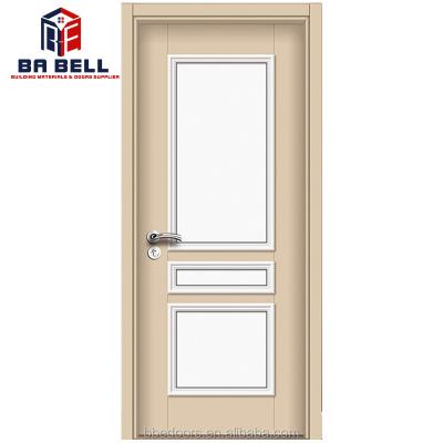 China Desigh 100% Deep Carving Hand Making Modern Bangladesh PVC Toilet Door MDF PVC Bathroom Plastic Interior Door for sale