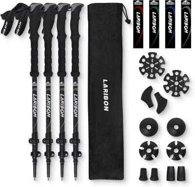 China EVA LARIBON  Folding Trekking Poles, Adjustable Height Walking Sticks 55-INCH, Aluminium & Lightweight Hiking Poles, EVA Handle for sale