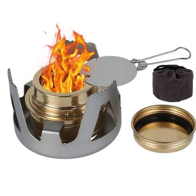 China MORDEN LARIBON Safe Outdoor camping picnic folding furnace portable mini galvanized alcohol Solid camping fuel stove for sale