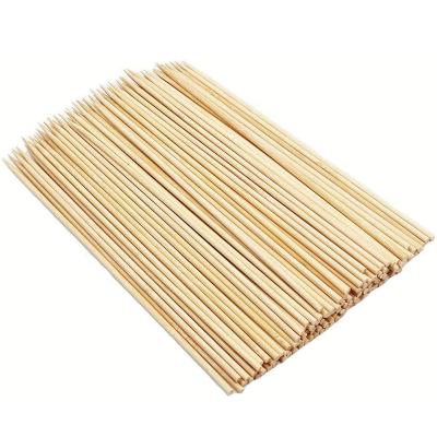 China 100pcs Easily Cleaned GRILL Bamboo Skewer Sticks for BBQ Fruit Vegetable Kitchen Party for sale