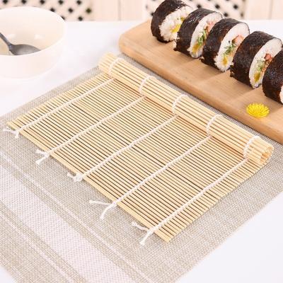 China Sustainable Custom Square Natural Bamboo Roll Roll Sushi Making Mat for sale