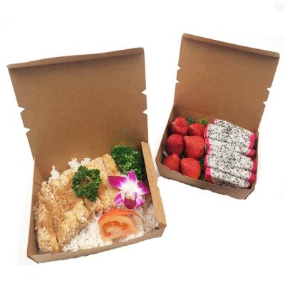 China Recyclable Food Grade Kraft Paper Gift Box Eco - Friendly Disposable Packaging for sale