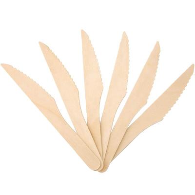 China 100% Biodegradable Disposable Wooden Birchwood Fork And Knife 16cm For Hotel Restaurant Home for sale