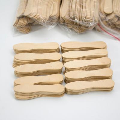 China Sustainable Wooden Ice Cream Spoons Wooden Taster Spoons Popsicle Bubbles Spoon for sale