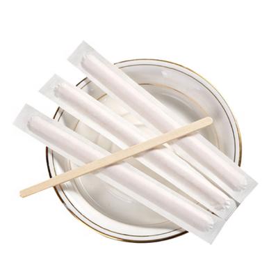 China Viable Disposable Different Size Coffee Paper Wrapped Wooden Stirrer for sale