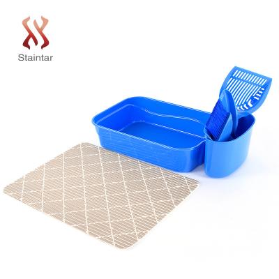 China Promotional Price Single Open Stored Durable Open Box Cat Litter Basin Water Proof for sale