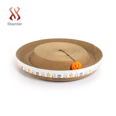 China Heavy Duty Cardboard Stocked Toy Grinding Claw Nest New Bowl Shaped Corrugated Scratcher Board Cat Scratcher Board From Best Seller for sale