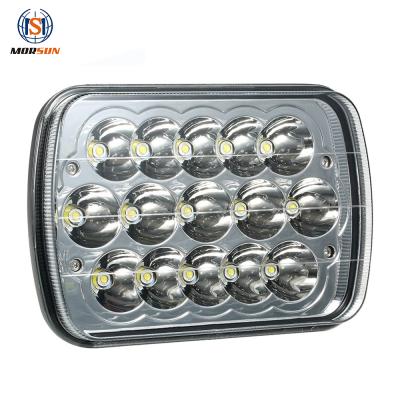 China Morsun Car Spare Parts 5X7 LED Aluminum Headlight For High-Low Jeep Cherokee XJ Truck Parts Driver-Beam Headlamp for sale