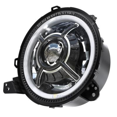 China Car Light Die Cast Aluminum Housing Round Led Light For Wrangler JL Headlight 9