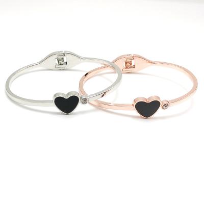 China Wholesale Dropshipping trinket punk simple all with lovers heart bracelet small student jewelry female cool bangle B1 for sale