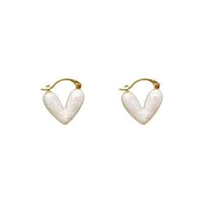 China Dropshipping 2023 news niche s925 drop drop luster love heart French high-end fashion soft A61-A63 stud earring light luxury women TRENDY for sale