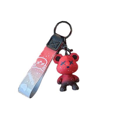 China Wholesale Creative Key Chain Lanyard Bag Pendant Cute Bear Doll Female Car Gift Robot Key Chain for sale