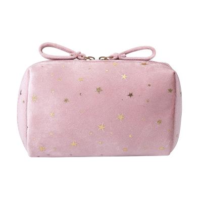 China Durable Velvet Cosmetic Bag Portable Flannel Star Grab Single Change Lipstick Storage Bag for sale