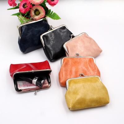 China Durable Vintage Women Coin Purses Girl Latch Ladies Zero Wallet Grab Pocket Change Purse Key Feminine Mini Money Bag for sale