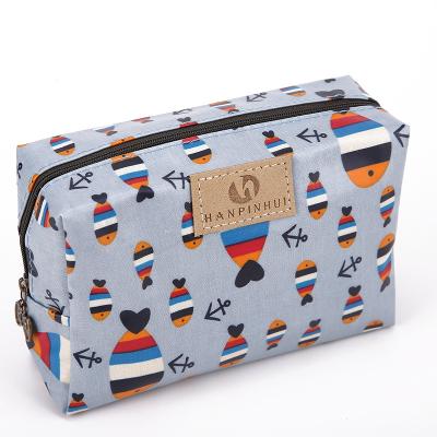 China Wholesale Durable Cute Korean Cosmetic Bag Wash Bag Oxford Cloth Travel Waterproof Storage Bag In Stock for sale