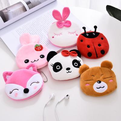 China Wholesale Gifts Of Cute Women's Cloth Fabric Cartoon Purse Fashion Plush Coin Bag Small Coin Purse Main Purse for sale