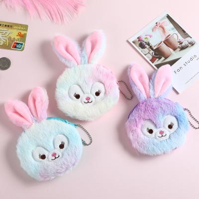 China New Cute Winter Plush Fashion Coin Purse Cartoon Toy Coin Purse Girl Earphone Storage Bag Bunny Children for sale