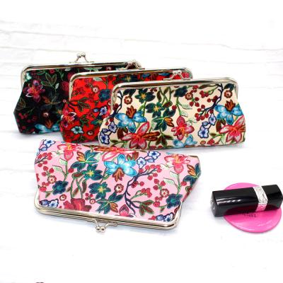 China Long Coin Pouch Customization Pattern PU Pattern Fashion Women Wallet Kiss Lock Cosmetic Bag Clasp Clutch Coin Purse for sale